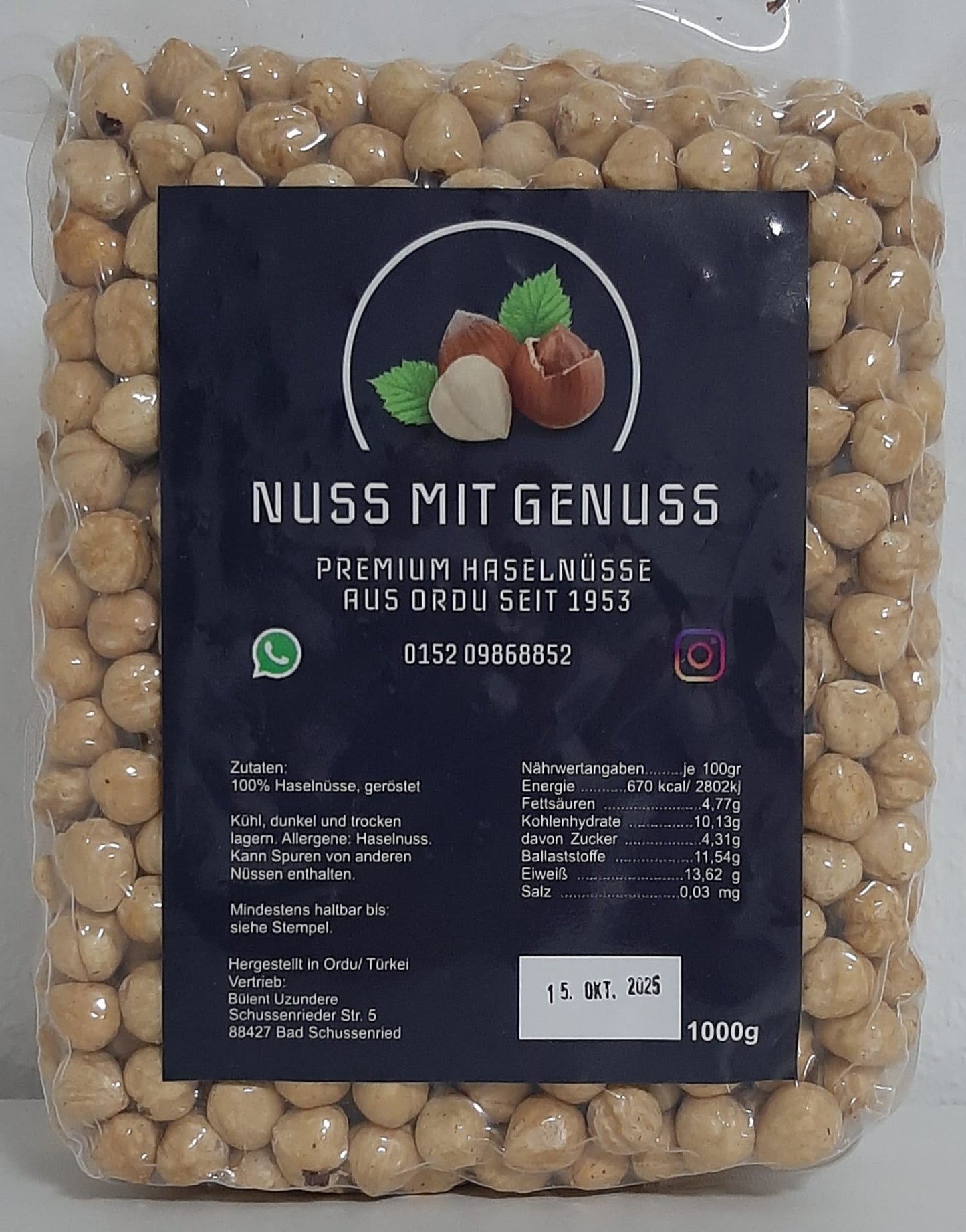 Geröstete Haselnüsse